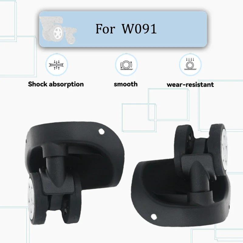 

For W091 Luggage Wheel Upgrade 360° Silent Swivel Wheels Wear-Resistant & Pressure-Resistant Easy Replacement Travel Worry-Free