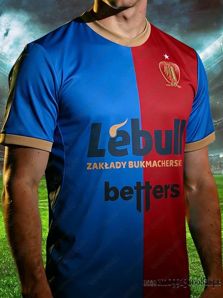 

Летние мужские футбольные майки сборной Польши, быстросохнущие велосипедные футболки, футбольная форма Польша Пиаст Гливице 25-26 для взрослых/детей, тренировочная униформа