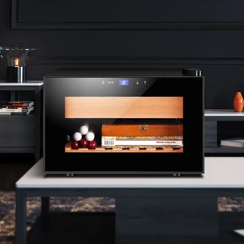 

Chailong 25C cigar cabinet cedar wood mini cigar moisturizer cabinet home small embedded alcohol cabinet