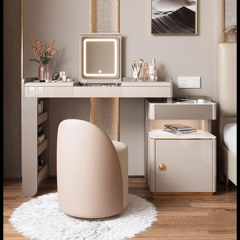 

Современный туалетный столик для спальни, белый прикроватный туалетный столик для хранения, стул для макияжа Penteadeira, модная мебель для гостиной