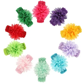 طفل عقال فتاة الوليد الاطفال الأطفال القوس زهرة المطاط ضمادة العصابات الشعر التبعي العصابات الشعر عمامة التصوير المطاطية