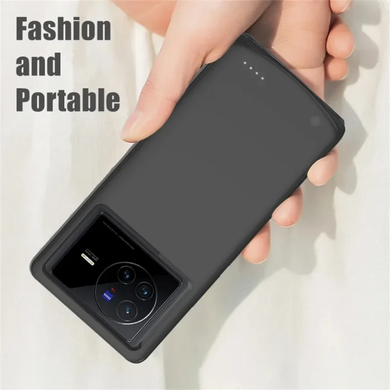 Casing baterai 10000mAh untuk VIVO X80 Pro, penutup pengisi daya Power Bank eksternal untuk VIVO X80