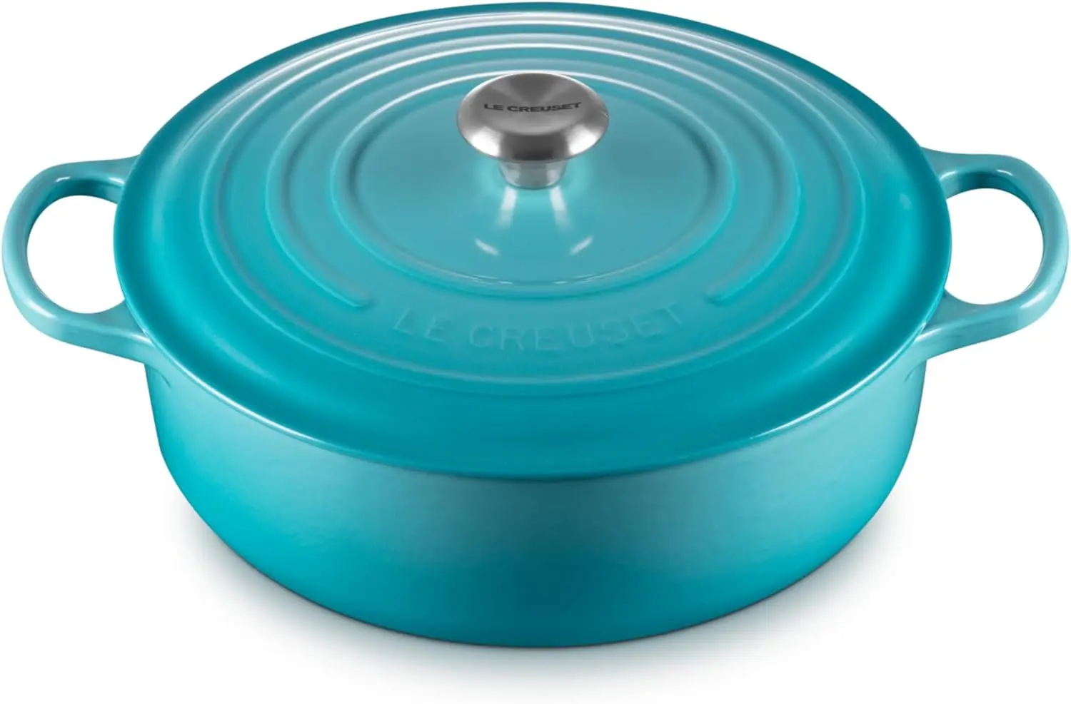 

Enameled Cast Iron Signature Round Wide Dutch Oven, 6.75 qt., Caribbean