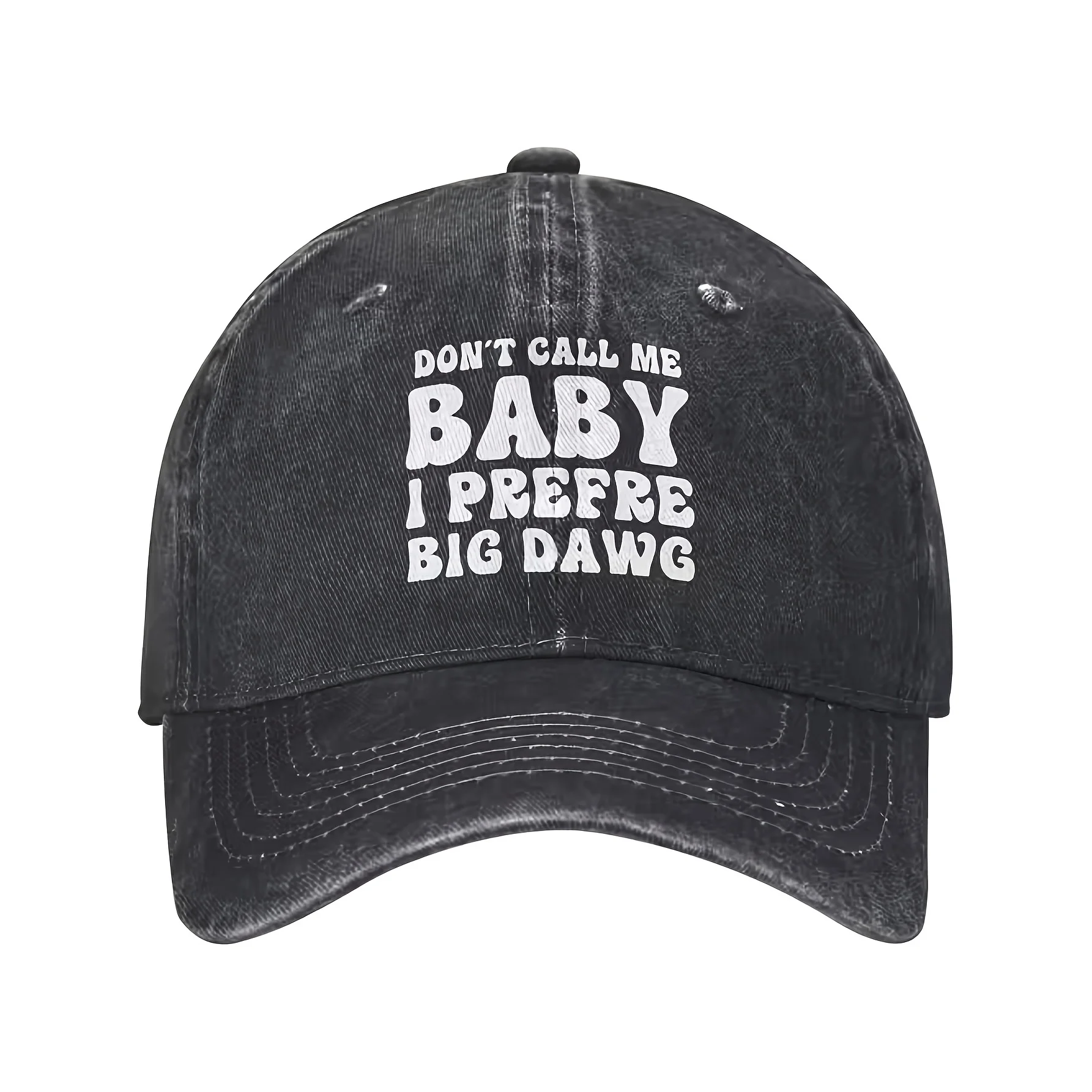 Washable Baseball Cap for Men and Women, Couple Style, Stain-Resistant, Wrinkle-Resistant, Retro Street Fashion Style, with the Slogan 