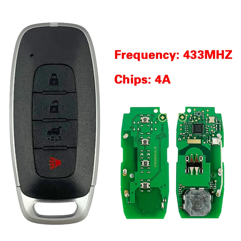 CN027115 For Pathfinder 2023 Smart Key Remote 3+1 Buttons 433 MHz 4A Chip FCC ID KR5TXPZ3 PN 285E3-7LA7A