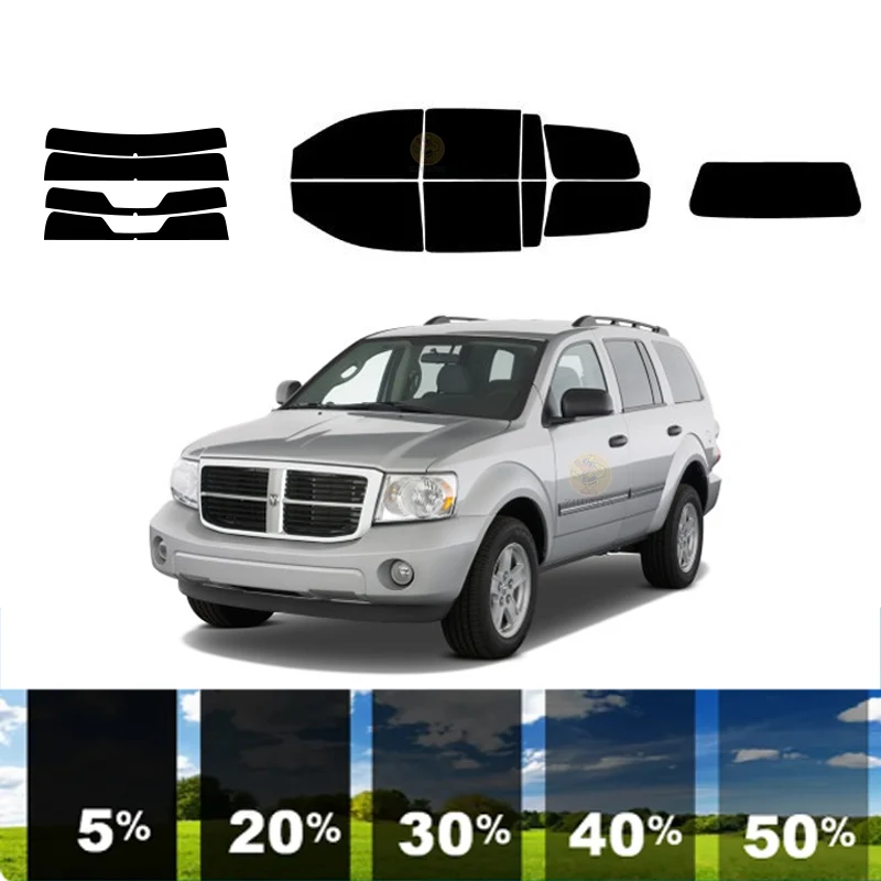 

precut Removable Window Tint Film For Car 100% UVR 5%-70%VLT Heat Insulation Carbon ﻿For DODGE DURANGO 4 DR SUV 2004-2009