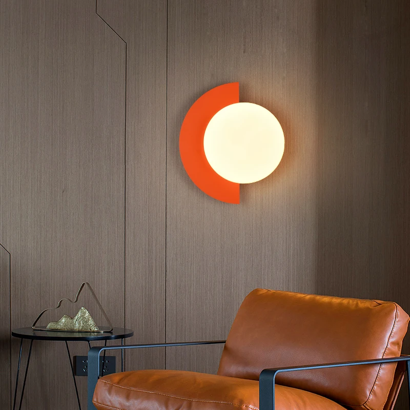 7W bedside lamp Led Wall Lights Wall Mounted For Bedroom Living Study Room Colored designer Painted Wandlamp Luminaria home Deco
