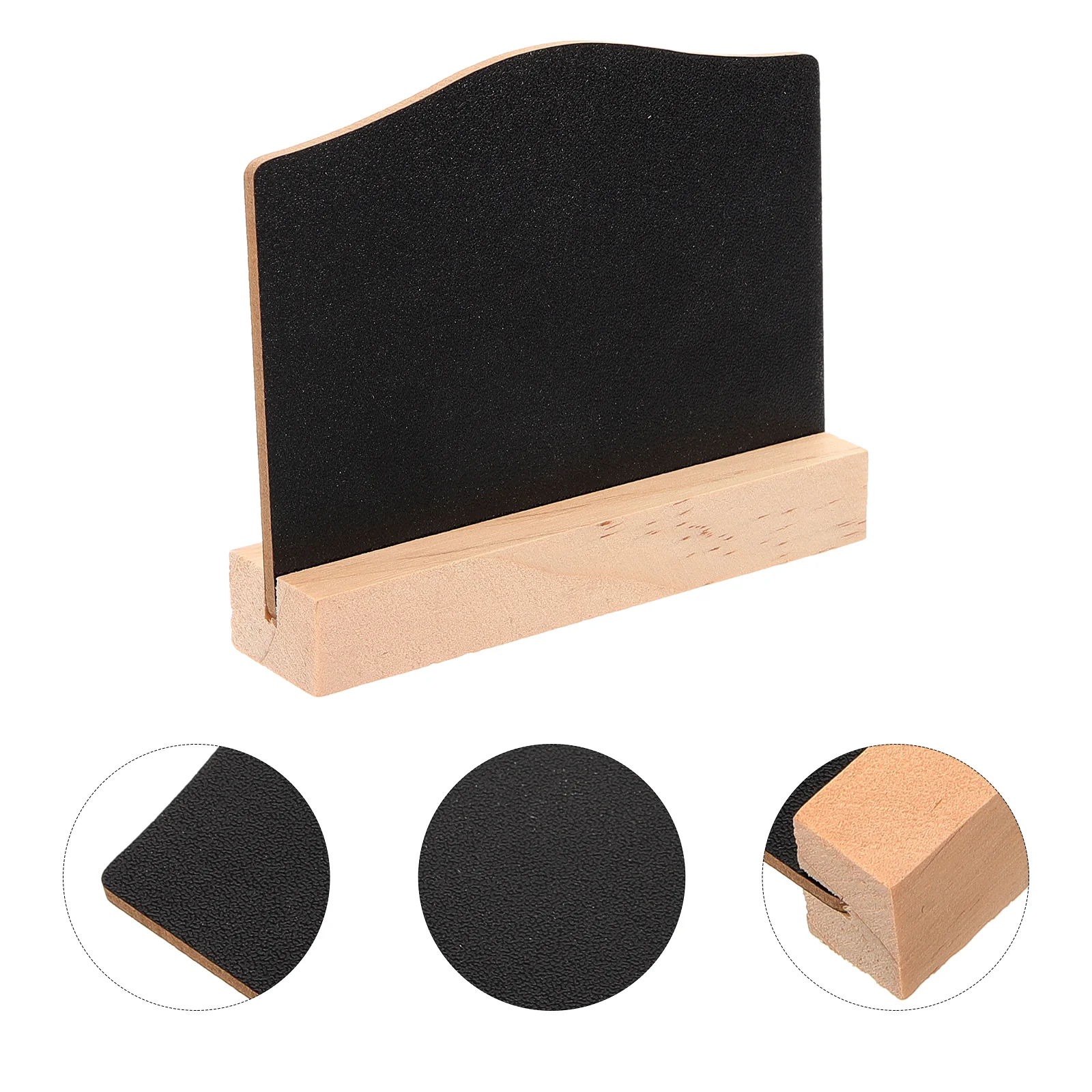 

Writing Board Mini Blackboard Table Decor Small Double Sided with Base Double-sided Wooden Bamboo