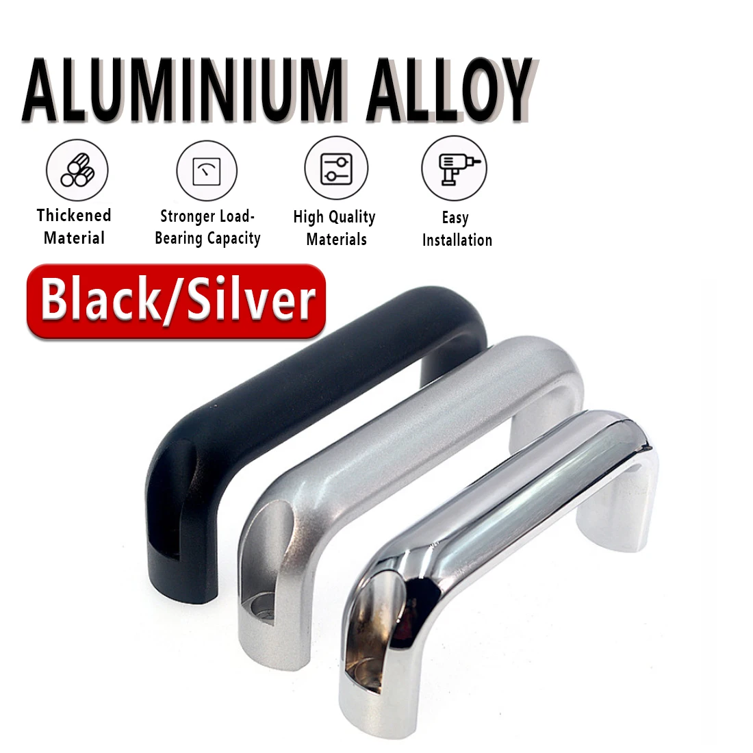 

Aluminium Handles Elliptical U-Shape Industrial Handle Cabinet Door Push Pulls
