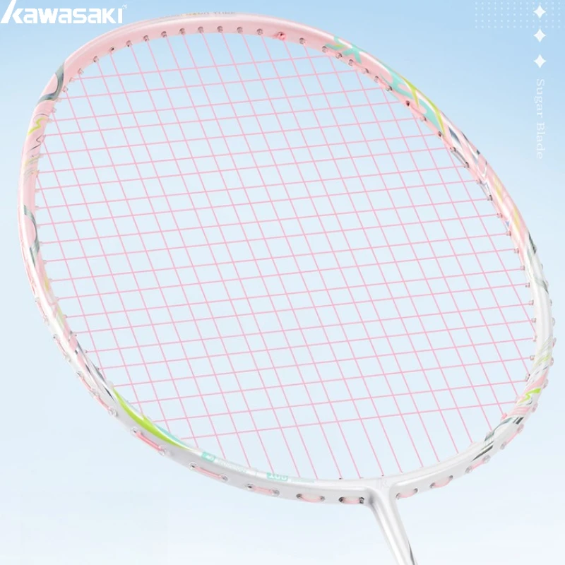 

Kawasaki 5U Badminton Racket 22-30 LBS Original Design All Carbon Racket Professional Offensive Outdoor Sport Badminton racquet