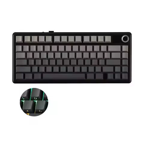 AULA F75 MAX Gaming Mechanical Keyboard 75% Wired/Bluetooth/2.4G Hot-Swap RGB E-sports Keyboard with TFT Screen for PC/Mac