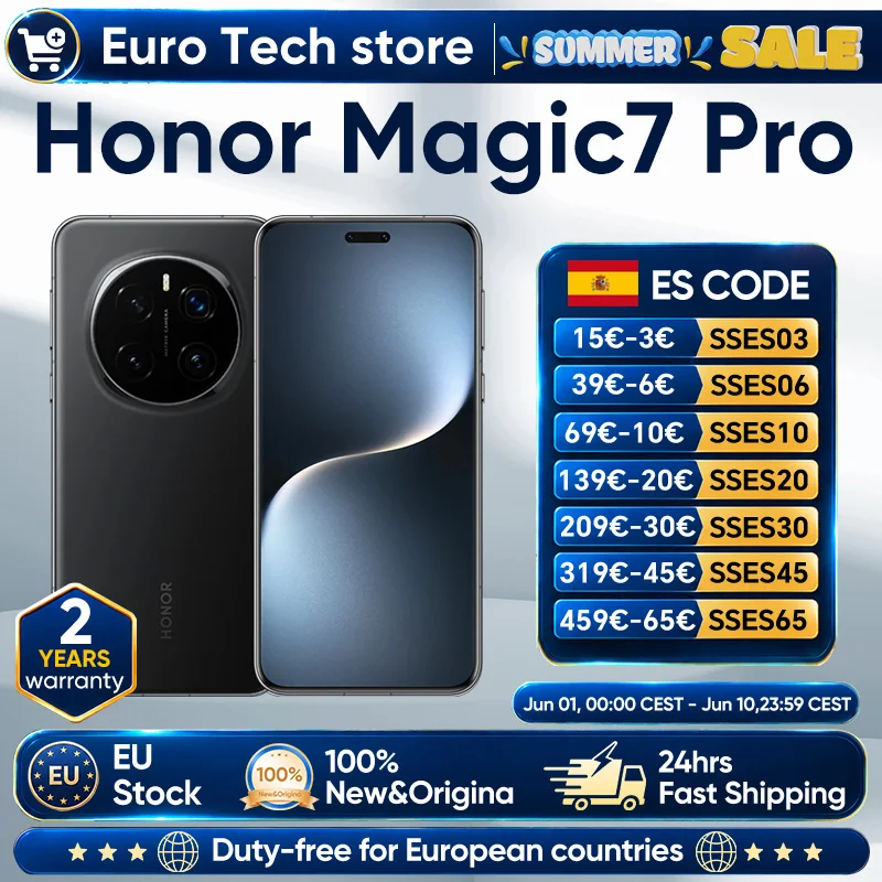 Versión Global HONOR Magic7 Pro 5G Smartphone Snapdragon 8 Elite 6,8 ''120Hz pantalla LTPO 100W carga 5270mAh IP68… — oferta en AliExpress