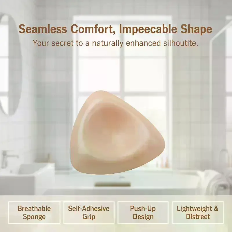 Thicken Chest Push Up Sticky Bra Double Sided Women Swimsuit Bikini Removeable Silicone Self-adhesive Cup Enhancer Chest Pad
