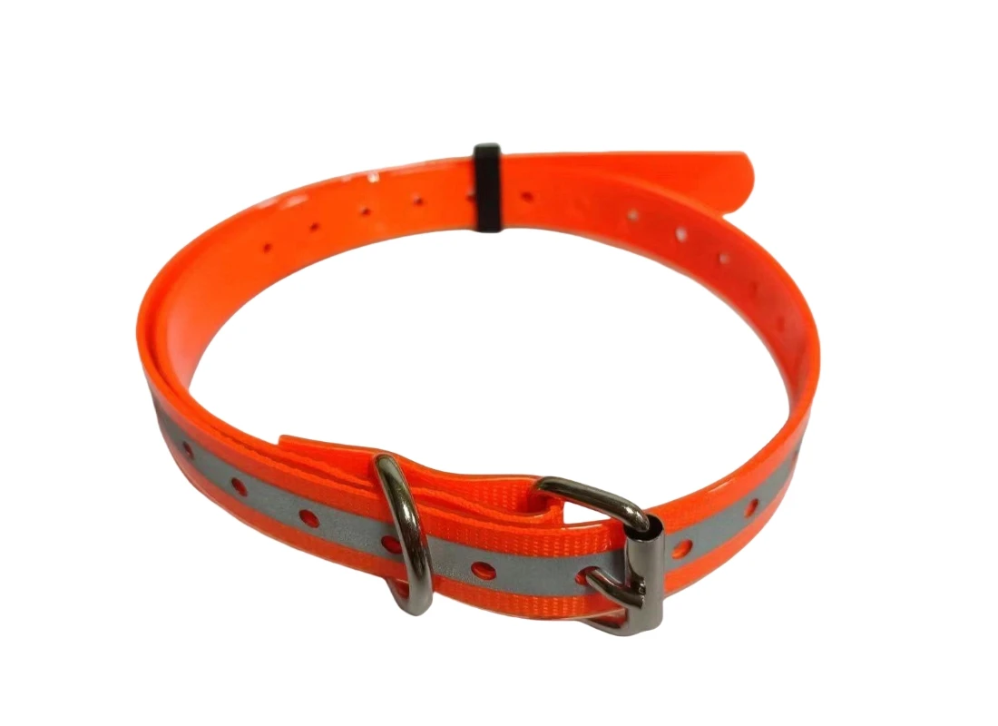 ZZAH-XQ01 Factory Price Wholesale Soft Easy Clean Waterproof PVC Coated TPU Reflective Dog Collar with Alloy Buckle Pet Supplies