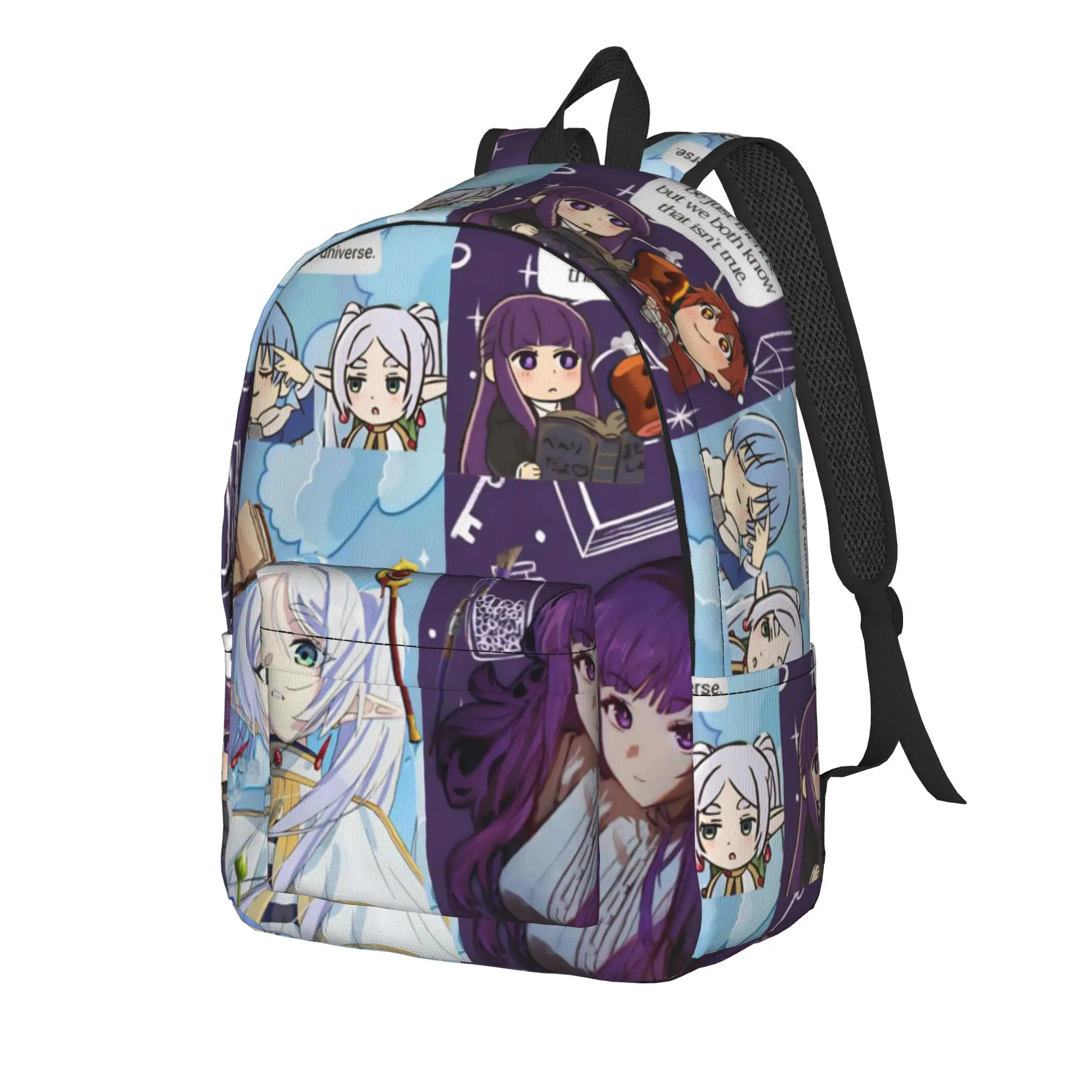 Frieren Anime Backpack for Men Women Casual Student Business Daypack Fern Friend Laptop Shoulder Bag Outdoor