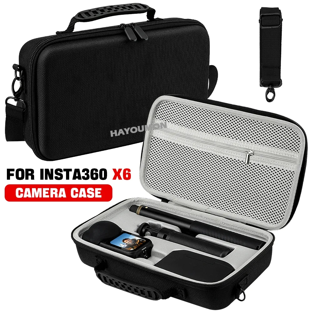 Schützende Aufbewahrungstasche für die Insta360 X6 Kamera, Reise-Tragetasche, Handtasche für Selfiestick, passend für das Insta360 X6 Essentials Bundle.