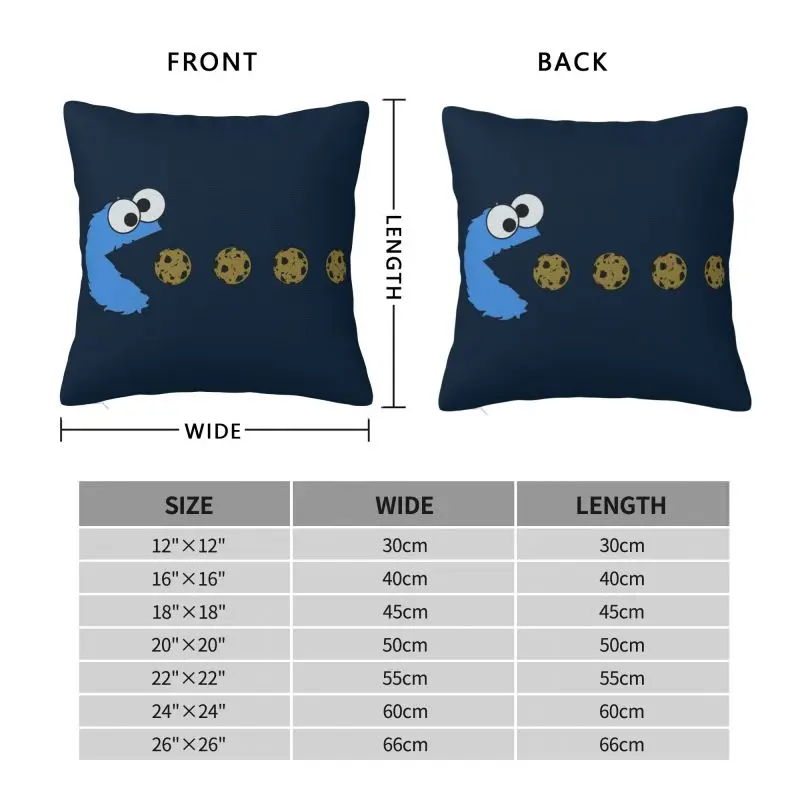 Custom Cookie Monster Cushion Cover 40x40cm Sesame Street Anime Velvet Nordic Throw Pillow Case