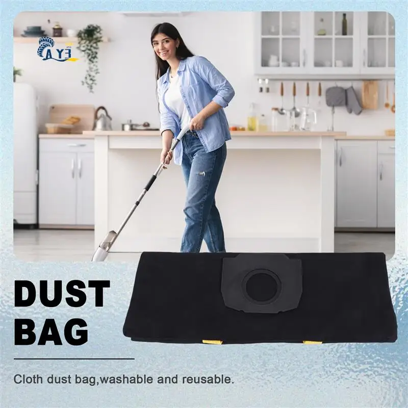 

AY03-Vacuum Cleaner Parts Cloth Dust Bag Washable Filter Bag For Karcher WD4 WD5 WD6 Premium Vacuum Cleaner Accessories Black
