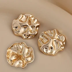 5Pcs/set Women Fashion Beautiful Gold Color Shank Buttons Zinc Alloy Irregular Shape Buttons Women Man Sweater Coat Accessories