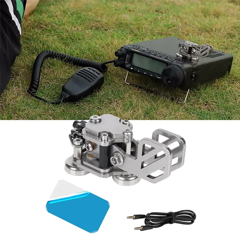 CW Morse Code Keys Automatic Radio HAM Send Telegram Double Paddlewith Stainless Steel Body Three Neodymium Magnets
