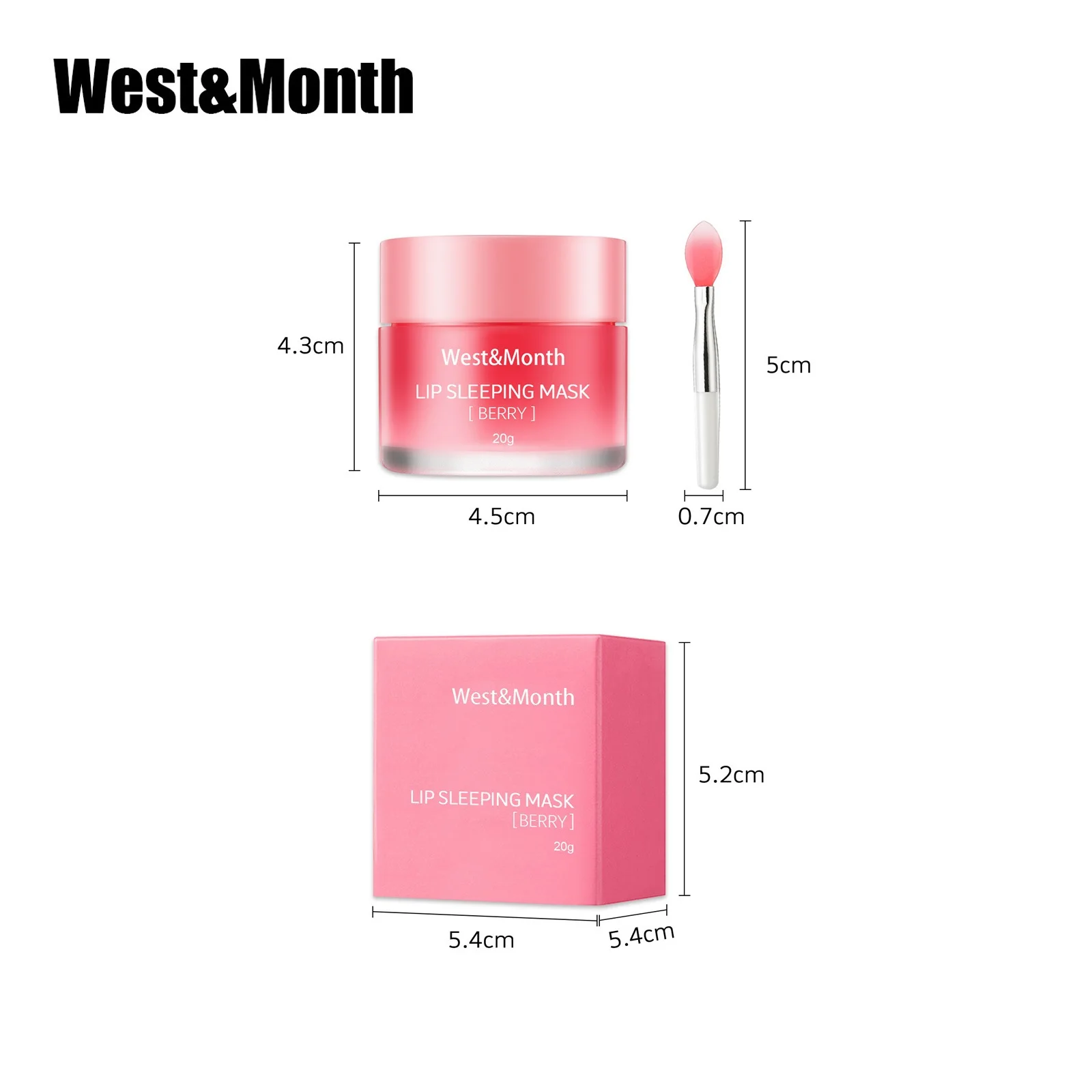 20g Berry Lip Schlaf Maske Nacht Schlaf Wartung Feuchtigkeitsspendende Verblassen Lip Linien Pflegende Lip Balm Hautpflege Koreanische Kosmetik