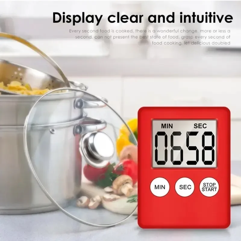 Platz Kochen Timer LCD Digital Bildschirm Küche Timer Kochen Timer Count Up Countdown Wecker Für Küche