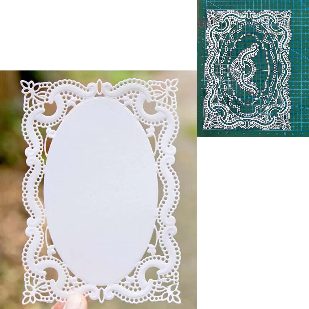 Achtergrond Frame Rand Metalen Cutting Dies Mal Scrapbooking Papier Ambachtelijke Mes Mal Punch Sjabloon Embossing Stencils