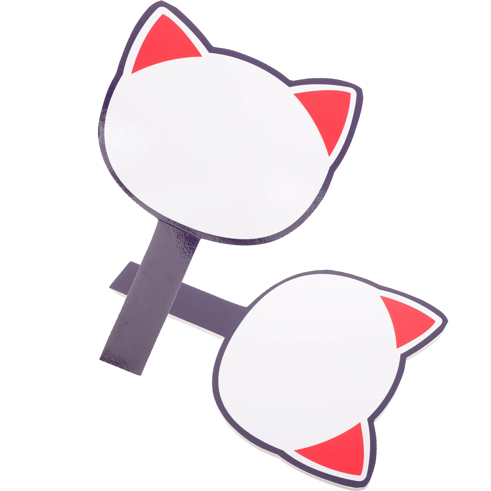 

2Pcs Handheld Whiteboards PVC Dry Erase Scoreboard for Games Reusable Voting Paddles Portable Blank Board