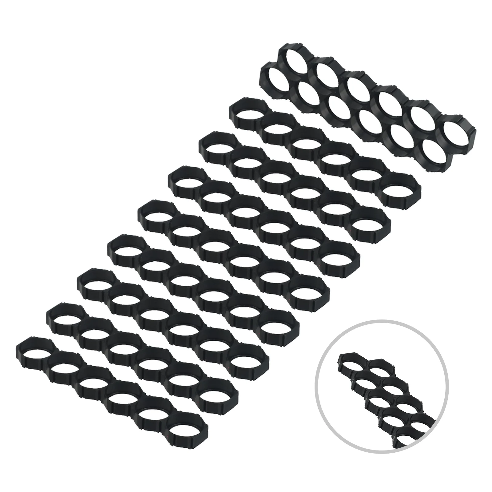 21700 Battery Brackets 21700 Battery Holder Black Plastic Frame DIY Battery Packs Flat Head Design Stable Connection