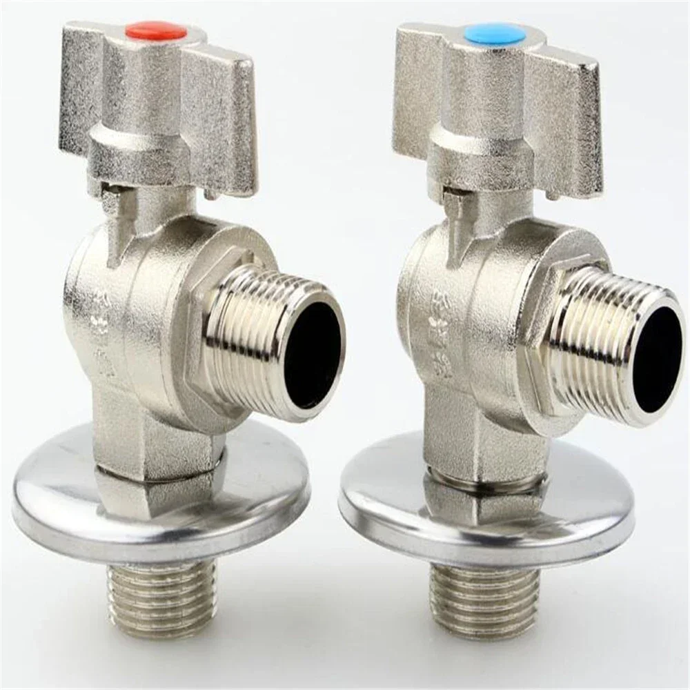 All Copper Large Flow Ball Valve 15mm Full Diameter Right Angle Ball Core Triangle Ball Valve Water Heater Special Switch