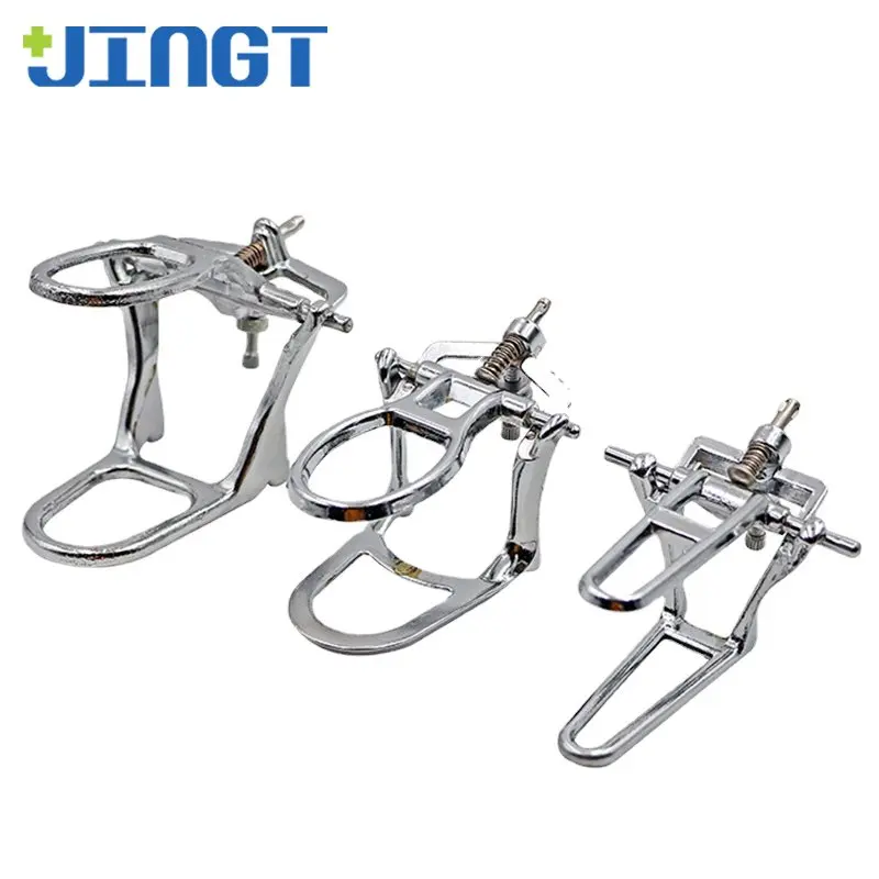 

JINGT Dental Bite The Brass -Biteing Tool Simple Frame Stainless Steel Tooth Material Occlusal Denture Tools Materials