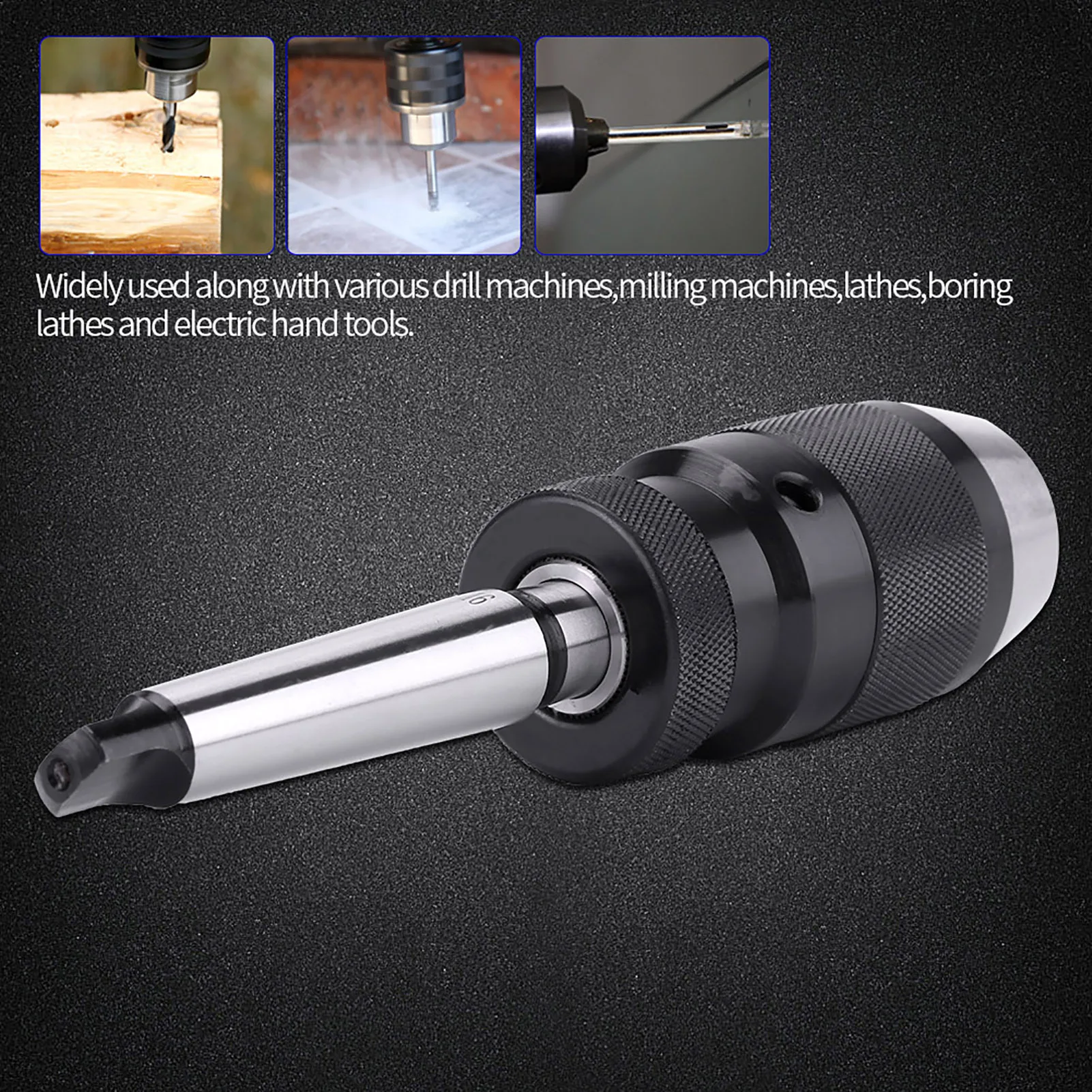 

Chuck Arbor Set 113mm 1/2" Steel Selftightening Keyless Lathe Drill Chuck and MT2B16 Arbor Power Tool Chuck Drill Bit Chuck