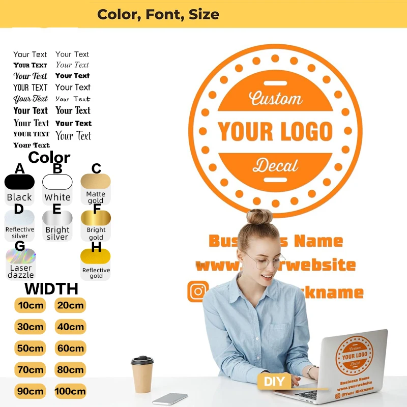 자동차 스티커 사용자 정의 로고 배경 없음 반사 광고 비즈니스 음영 개인 유리 장식 DIY 스티커