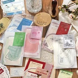 JIANQI 40 adet Vintage temel etiket malzeme kağıt dekorasyon önemsiz dergisi Scrapbooking malzemeleri için arka plan kağıt bitki çiçek