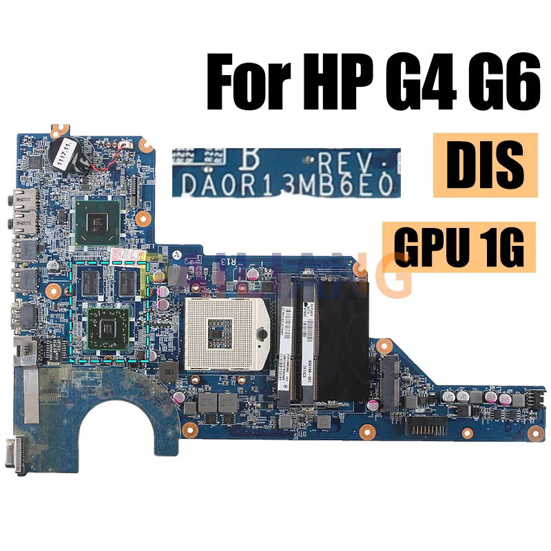 For HP G4 G6 Notebook Mainboard Laptop DA0R13MB6E0 HM65 216-0809024 1G 636373-001 650199-001 Motherboard Full Tested