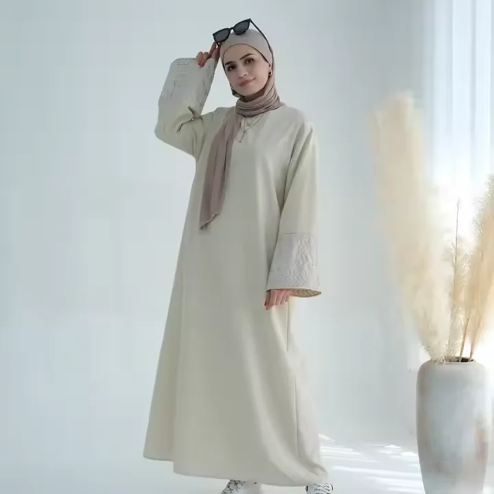 

Ид Рамадан Абая с вышивкой для женщин мусульманское платье Турция Дубай Саудовский кафтан арабский халат Femme кафтан Джалабия одежда Kebaya