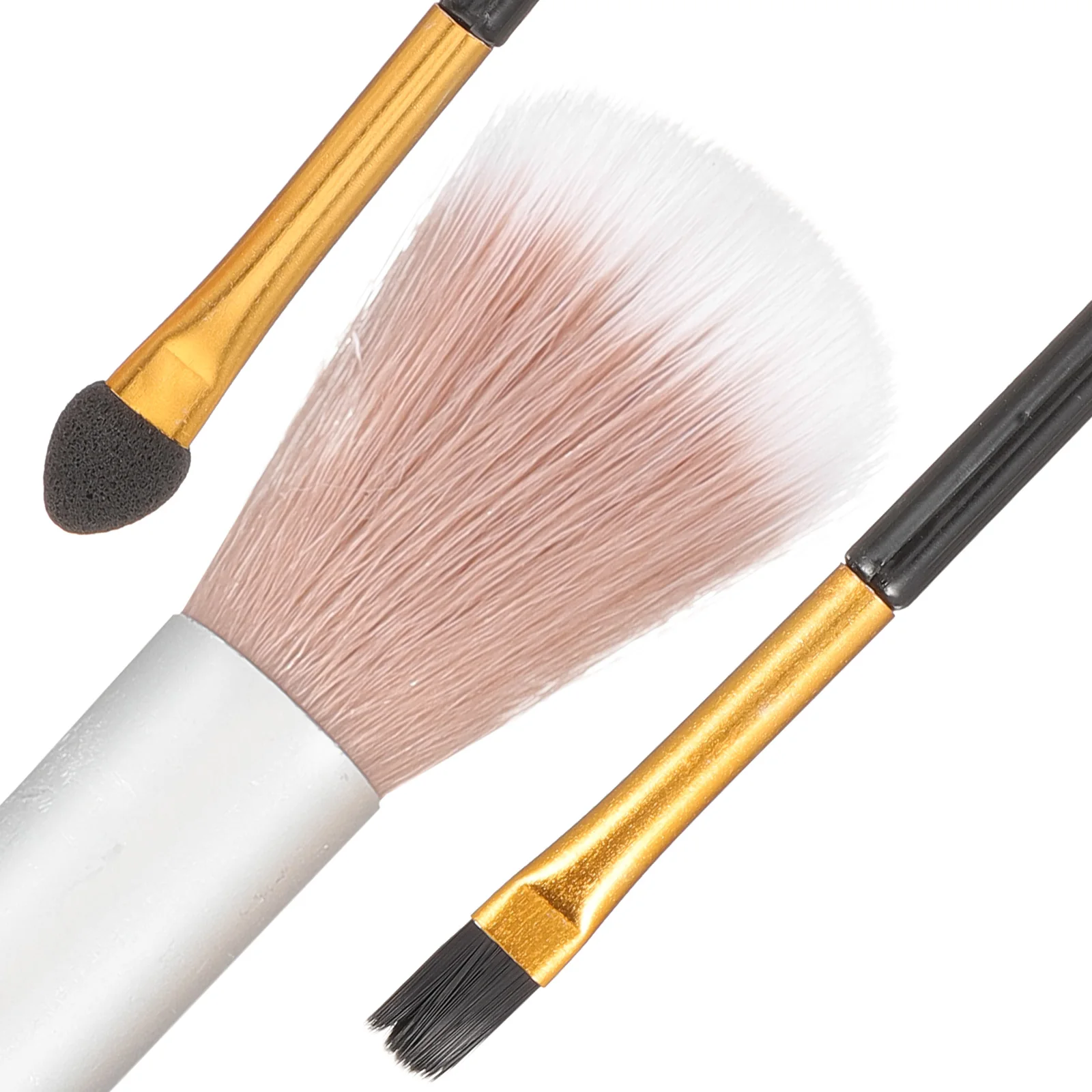2 個のハイライターブラシ両端アイシャドウメイクブラシプレミアムプラスチックウールソフトアイブラシ女性用