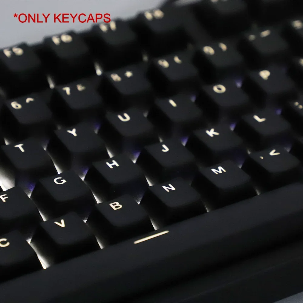 108 Keys ABS Keycaps Black Backlight OEM Profile Suit for 61 87 104 Mechanical Keyboard Anne Pro 2 GK61 SK61 GK64 PC Game Ajazz
