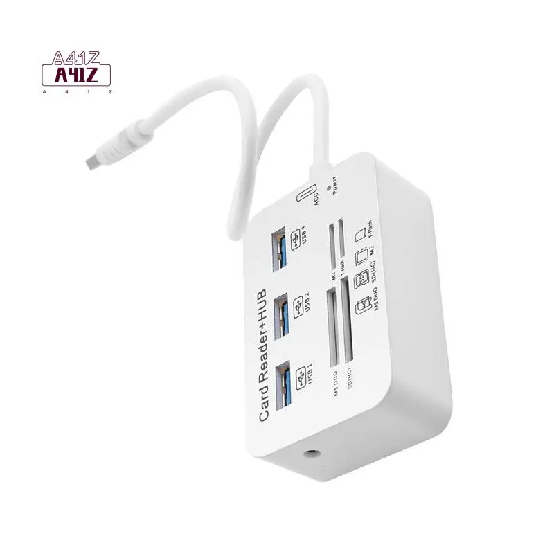 A41Z-USB HUB 3.0 USB Splitter 3 Ports Extensor Multi USB Extension Multiple 3 0 Hub SD Card Reader USB3.0 Expander For PC