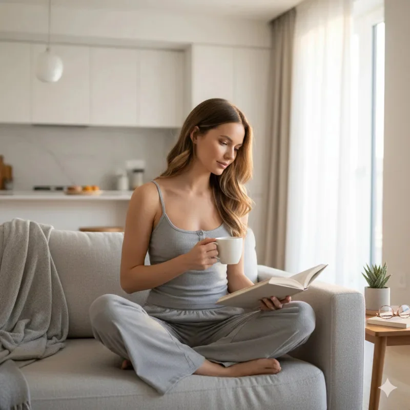 

Sexy Y2K Women's Two Piece Set Spaghetti Strap Cami Top Elastic Waist Wide Leg Pants Outfit for Daily Lounge Casual Home Wear