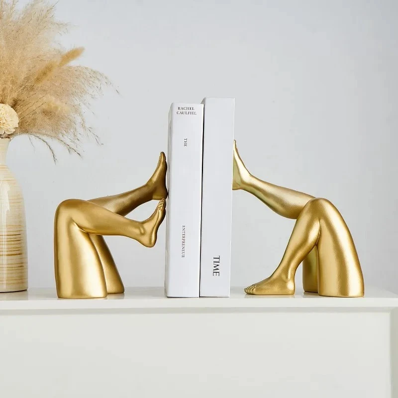 

Female Leg Sculpture Modern Art Accessory - Smooth Gold Resin Design, Valentine's Day, Thanksgiving, Mother's Day Gift.