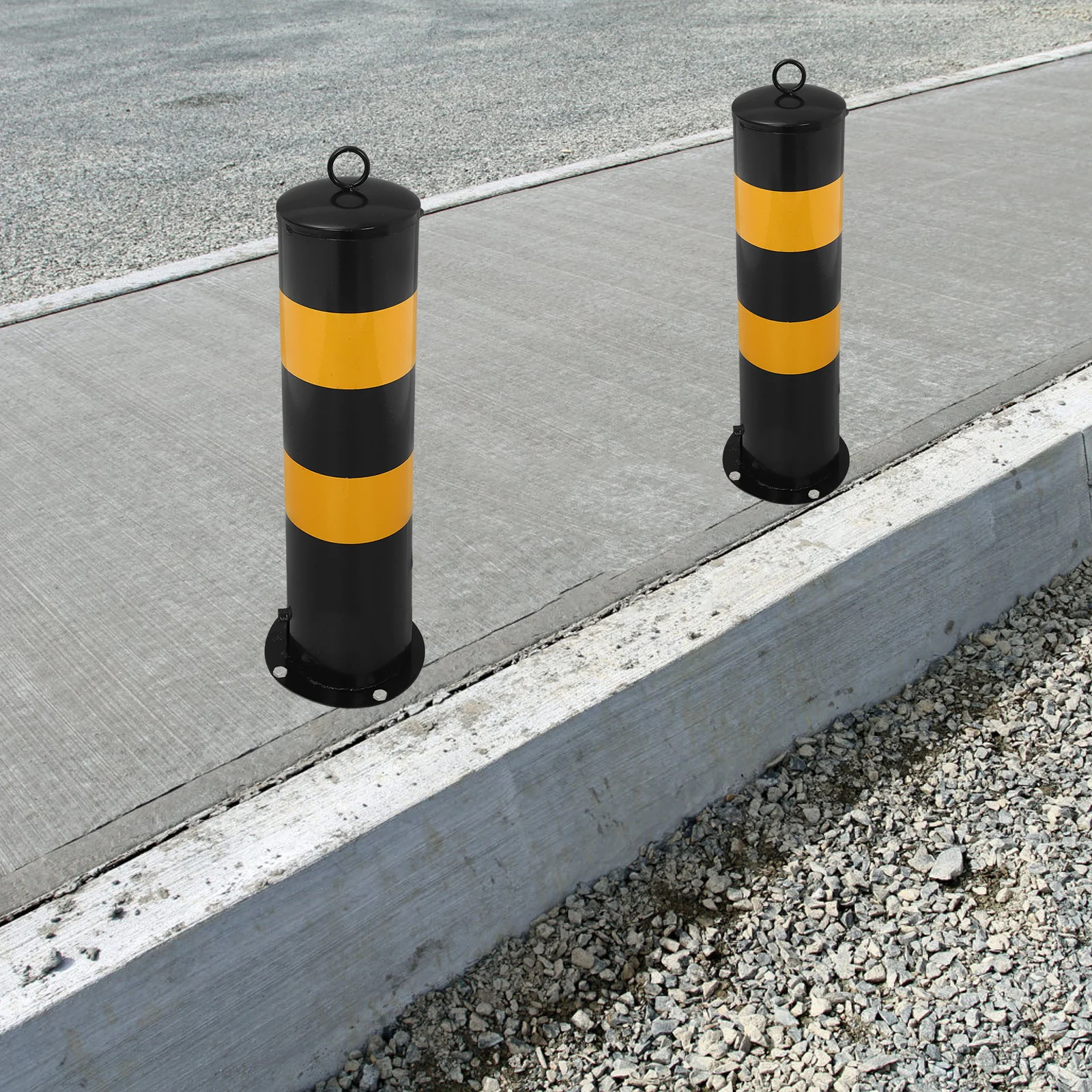 Columna de choque, barricada de garaje, barrera de estacionamiento, bolardo 5000X1550X1550CM, seguridad de acero inoxidable