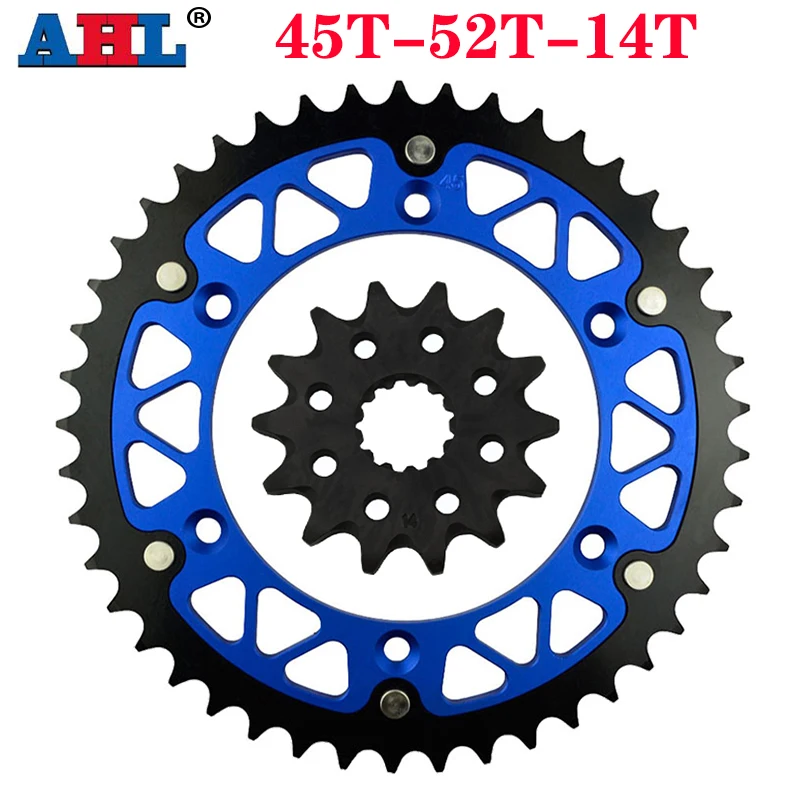 Motorcycle 45T~52T 14T Front & Rear Sprocket For YAMAHA WR450F YZ450F WR250Z YZ250L YZ250R WR400F YZ400F WR426F YZ426F YZ450R