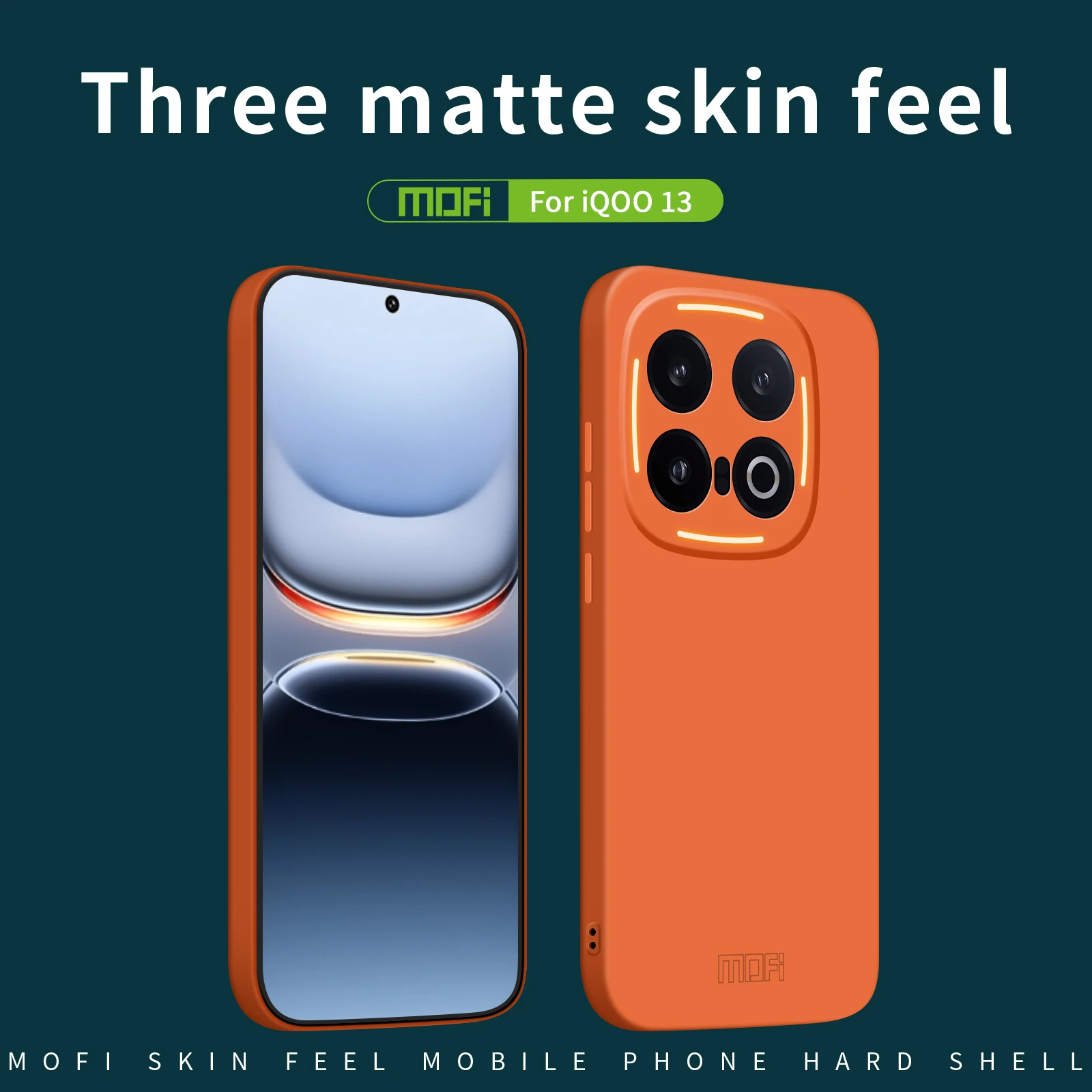 جراب هاتف vivo iQOO 13 5G MOFI JK Qin Series غطاء خلفي غير لامع مضاد لبصمات الأصابع - أسود #2