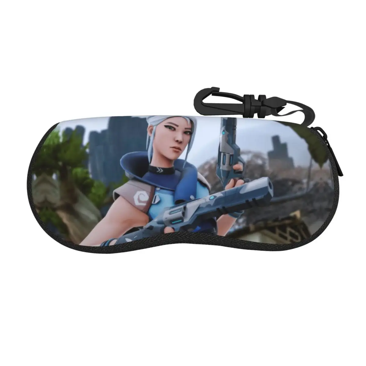 Valorant Shooting Game Computer Shell Glasses Case Portable Sunglasses Box Women Men Soft Eyeglass Bag Pouch