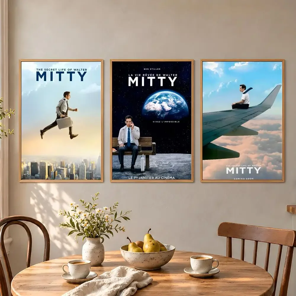 Movie The Secret Life of Walter Mitty LIFE Poster Aesthetic Wall Art Poster HD Waterproof  Self Adhesive Bedroom Dorm Room Decor