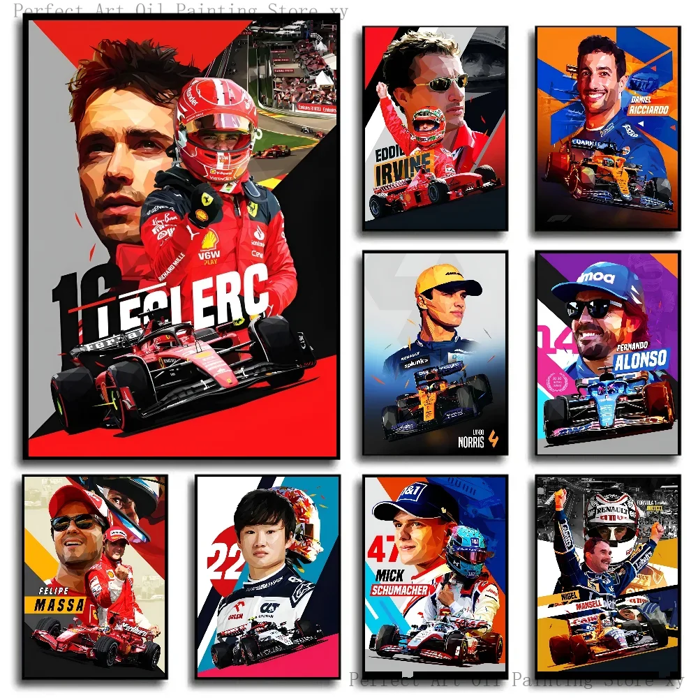1PC F1 Legend Racing Poster Papier Druck Home Wohnzimmer Schlafzimmer Eingang Bar Restaurant Cafe Kunst
