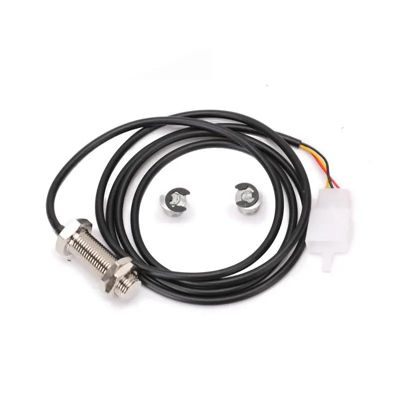 Universal Motorcycle digital ATV Odometer Speedometer Tachometer Sensor Cable Wire with Sensor cable + 2 Magnets For ATV Scooter