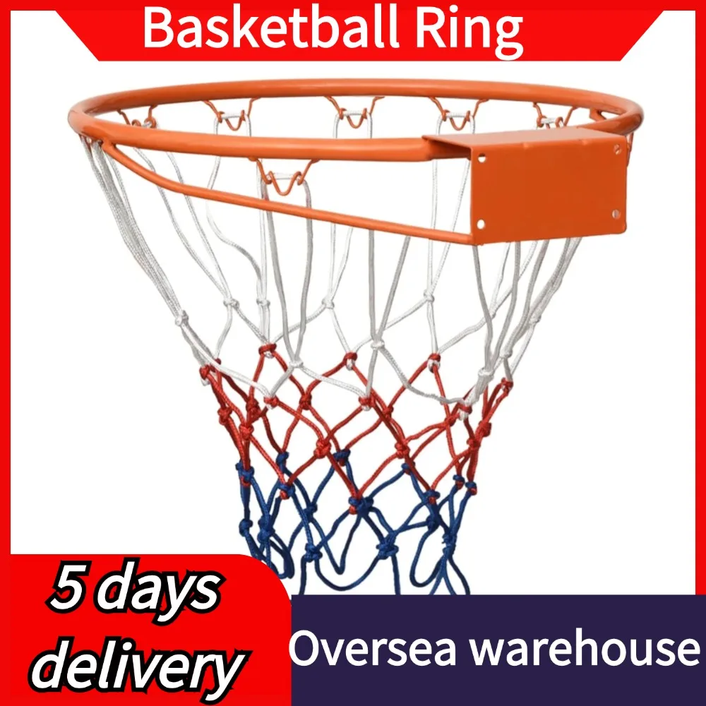 45cm/39cm Athlete Basketball Match Game Ball Ring Hoop Rim Stand Backboard Basket for Adults Kids Full Solid Metal Spring GYM