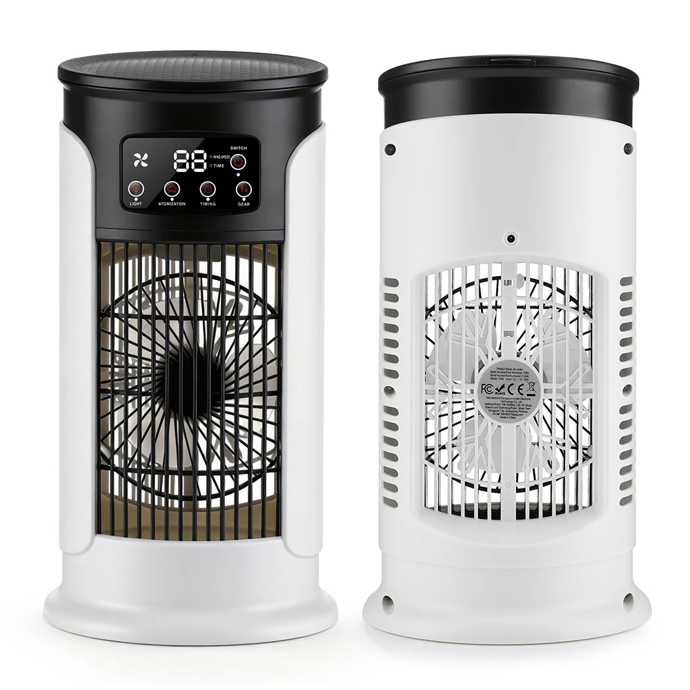 Tragbarer Klimaanlagen-Ventilator mit 6 Geschwindigkeiten, USB-Mini-Klimagerät mit Timer, Luftkühler für Zuhause und Büro, Luftbefeuchter, Desktop-Nebelventilator